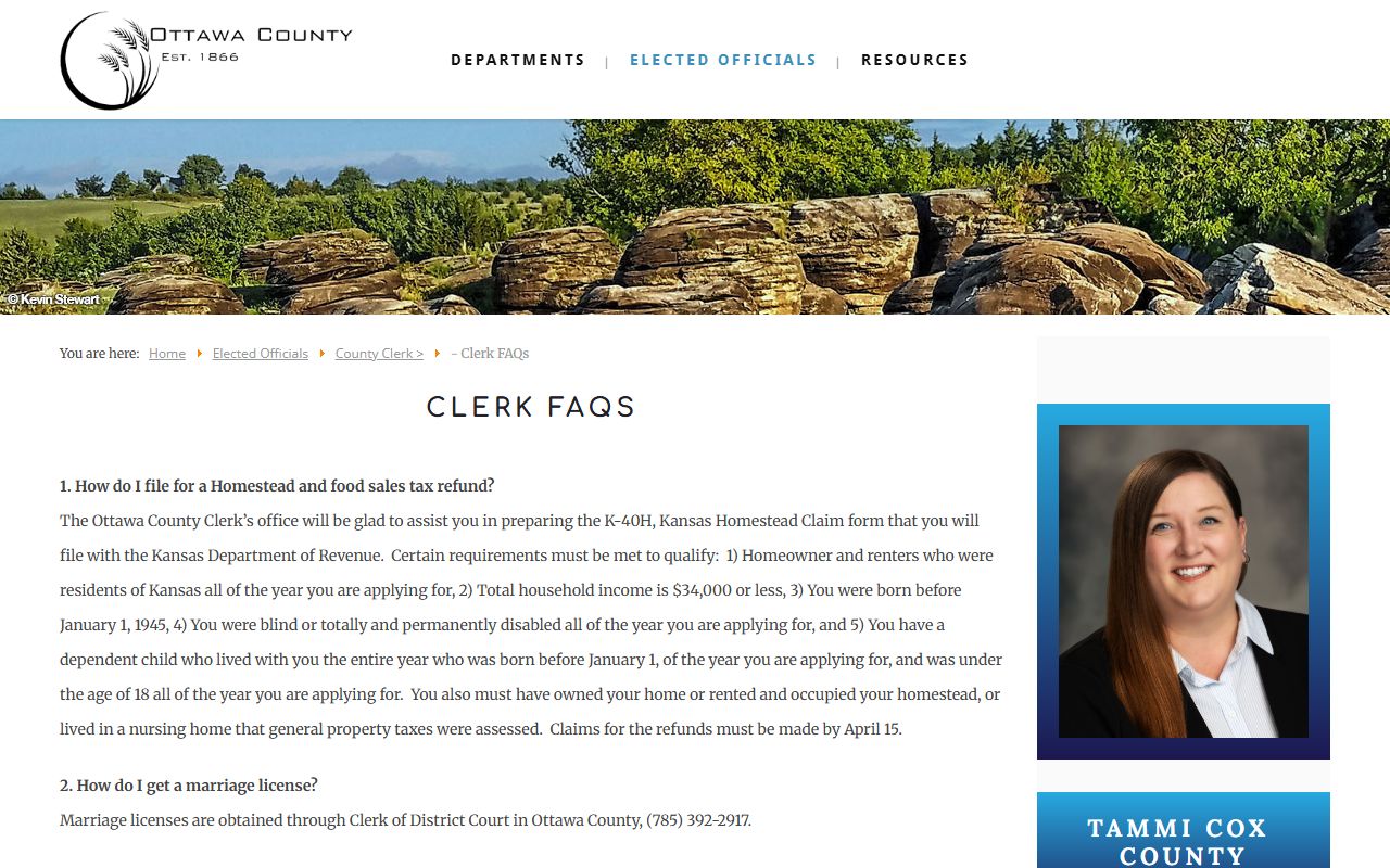 Ottawa County Clerk of the District Court county clerk FAQ marriage license note