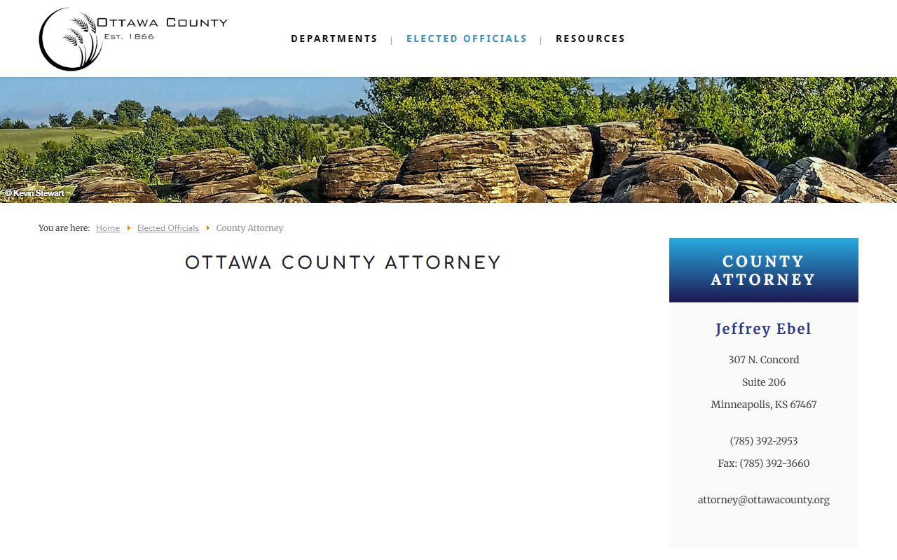 Ottawa County criminal court records and County Attorney contact page