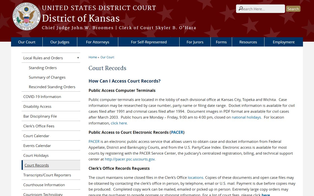 Ottawa County court records federal court records source