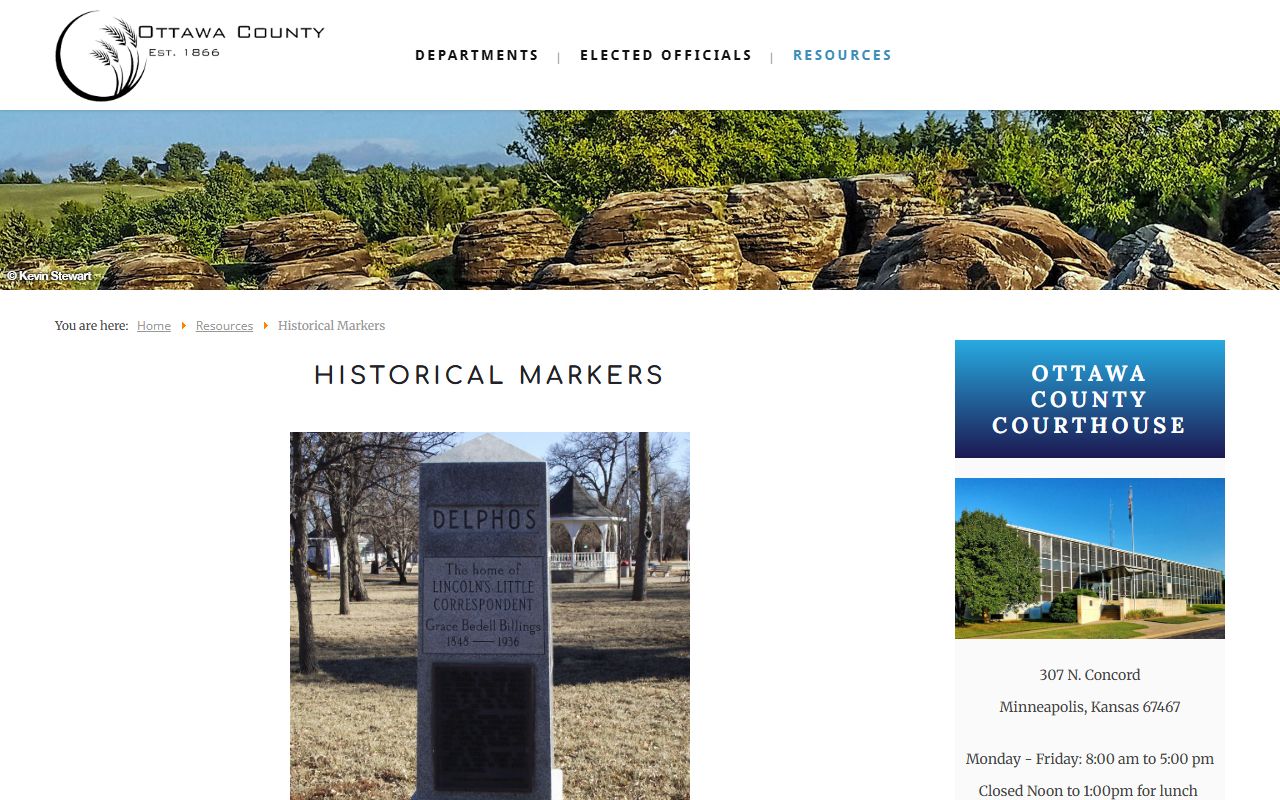 Ottawa County court records historical markers source