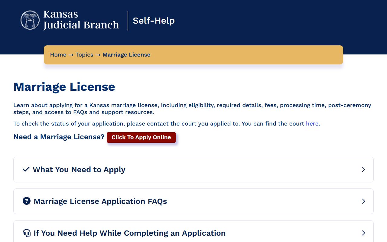 Ottawa County marriage records Kansas online marriage license application