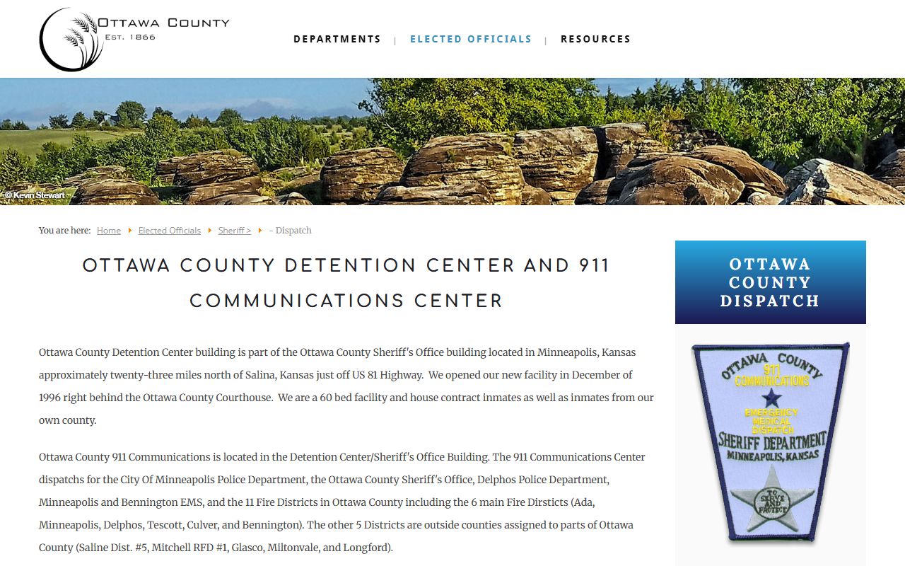 Ottawa County warrant search and dispatch contact page